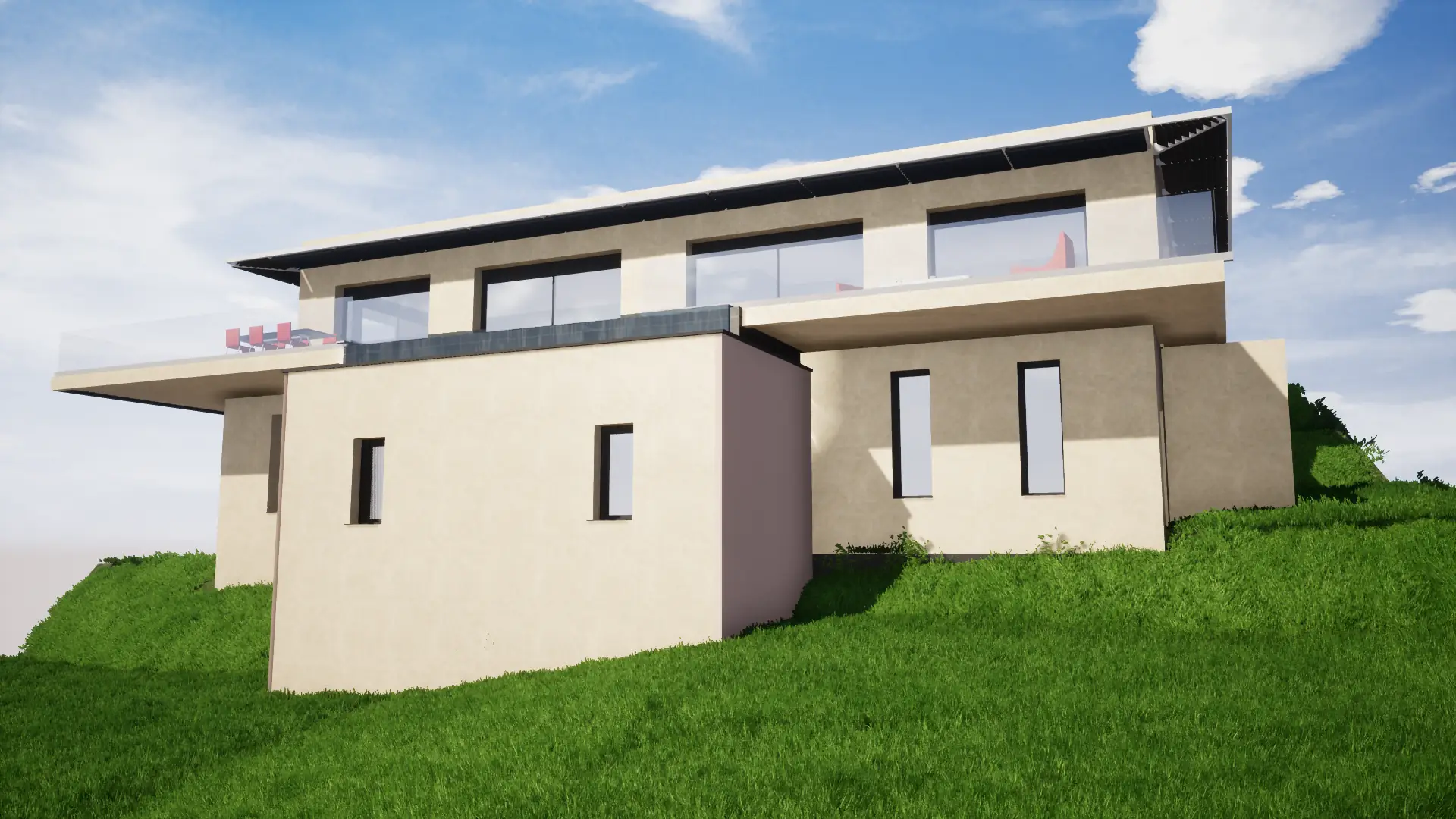 Vue du projet d’habitation à Beaumes-de-Venise