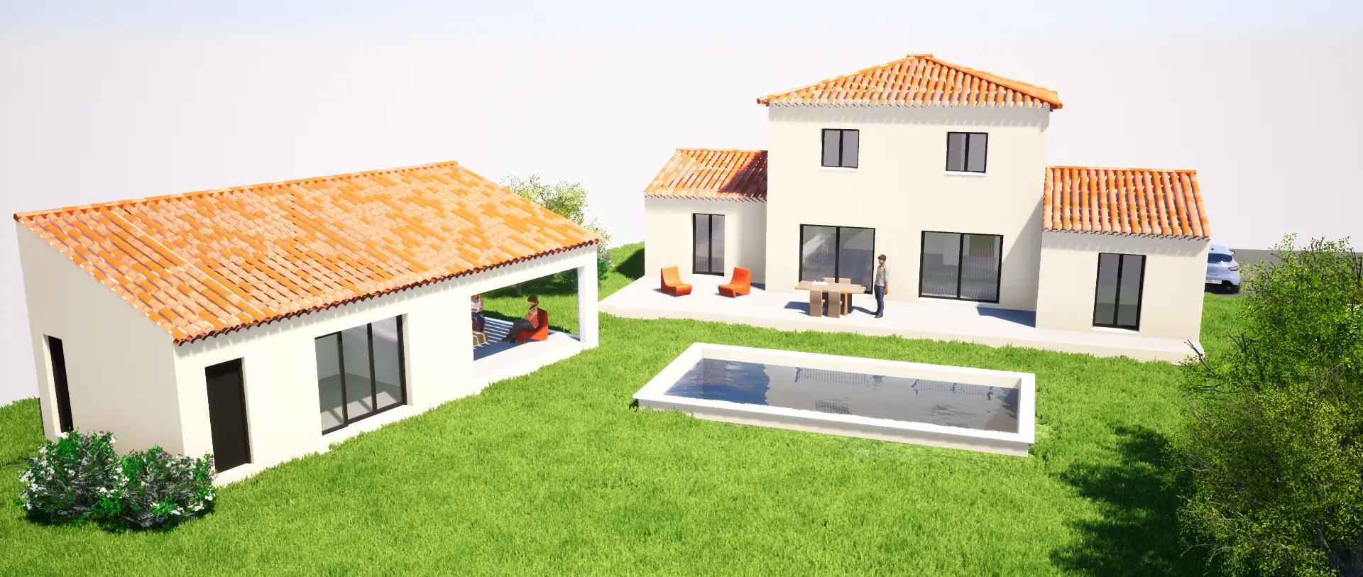 Vue du projet d’habitation à Noves