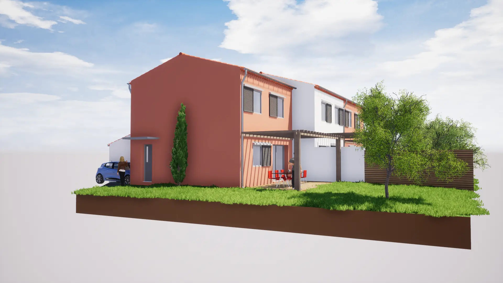 Vue du projet d’habitations groupées à Pernes-les-Fontaines