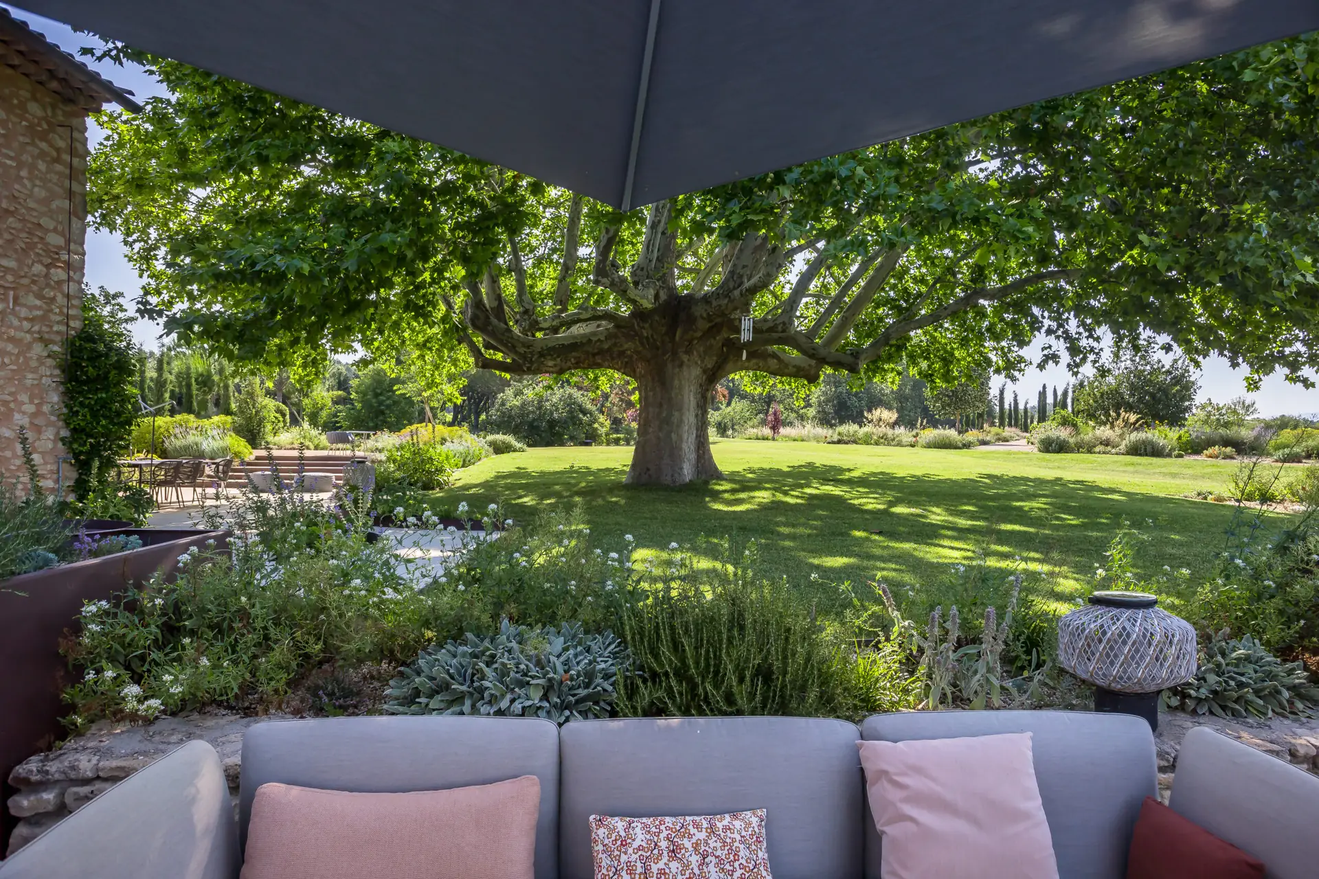 Jardin méditerranéen restructuré à Roussillon — vue 2
