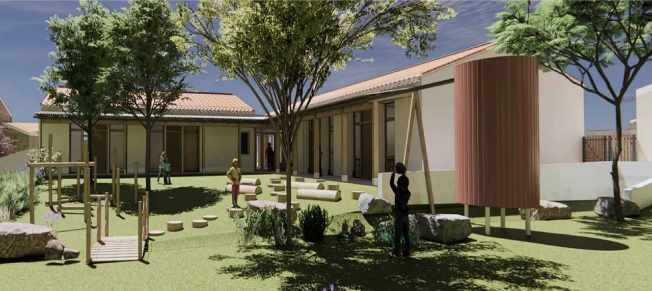 Perspective de l’école communale de Saint-Martin-de-Castillon — vue 2